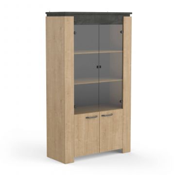 Vitrine VITRINE 2 PORTES+2 PORTES VITREES "AUSTIN" 42x98 cm – stijlvol en praktisch