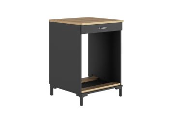 Keukenmeubels Manchester zwart keukenelement onderkast voor oven 60cm Zwart 60x60 cm – stijlvol en praktisch