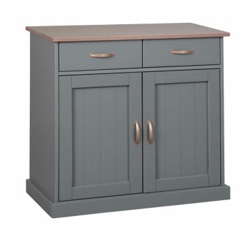 Buffetkast Dressoir met 2 deuren en 2 laden Luzerna grijs-bruin Grijs 45x90 cm – stijlvol en praktisch