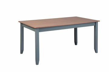 Eetkamertafel en stoelen eetkamertafel Luzerna voor 4 tot 6 personen 160x90cm grijs-bruin Grijs 160x90 cm – stijlvol en praktisch