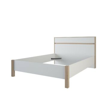 2 persoonsbed 140x190 "Selena" lichte eik /wit