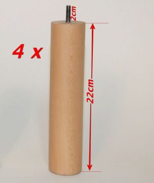 Bed & lattenbodem ondersteuning 4 x beuken steunpoot LB20 voor lattenbodem beuken 6x6 cm – stijlvol en praktisch