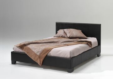 Boxbedden met opberging & vaste boxen BED Roma 160 x 200 cm in PU -Zwart Zwart 218x160 cm – stijlvol en praktisch