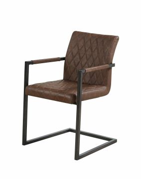 Eetkamer eetkamerstoel Brigitte-Bruin Bruin 54x49 cm – stijlvol en praktisch