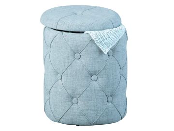 Accessoires & opbergdozen Pouf- hocker YAPAK met opbergruimte in grijze stof Grijs 34x34 cm – stijlvol en praktisch