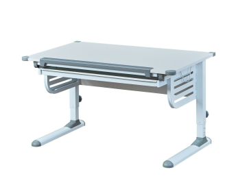 Bureau Bureau junior met verstelbaar blad SKALARE 1 lade met push-functie - Wit/grijs Wit 110x68 cm – stijlvol en praktisch