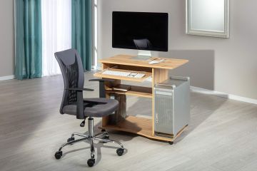 Bureau Compact computermeubel  ADDU- melamine Bruin Bruin 50x80 cm – stijlvol en praktisch