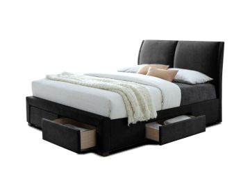 Boxbedden met opberging & vaste boxen Boxspring-opbergbed Babano in imitatieleder zwart 140x200cm - lattenbodem inbegrepen- Zwart 216x145 cm – stijlvol en praktisch