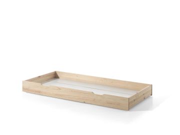 Bedlade Bedlade op wieltjes Finn-Kansas  90x190cm  natuur Transparante lak, naturel hout 192x94 cm – stijlvol en praktisch