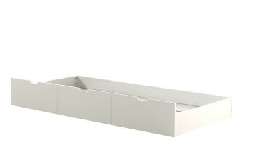 Bedlade Bedlade op wieltjes  - Marith massieve den wit gelakt Wit 198x93 cm – stijlvol en praktisch