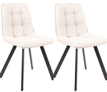 Stoel S260 Eduard – stof beige – set van 2