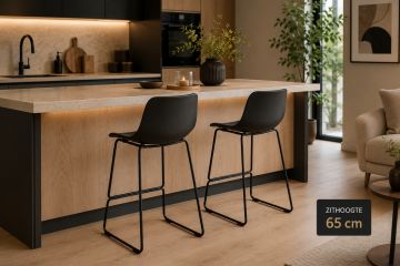 Design barkruk ELIN polyprop zwart