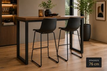 Design barkruk ELIN polyprop zwart
