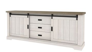 Landelijk buffet-dressoir white wash Coventry 217 cm
