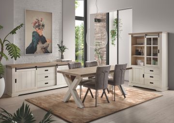 Landelijke eetplaats in white wash  Coventry 3 delig -set 19