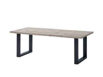 Eetkamertafel Elena 220 cm – Canada eik decor met zwarte U-poot
