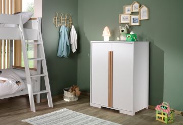 Armoire basse London – blanc – pour lit superposé