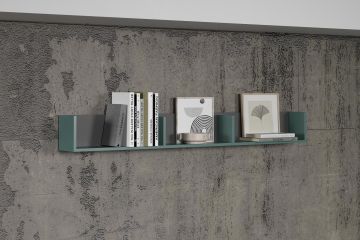 Inkomhal Melton - muurplank 163x19cm kleur turquoise en antraciet turquoise met antraciet 18x163 cm – stijlvol en praktisch