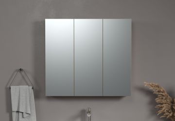 PureBliss – Armoire murale avec miroir en chêne Evoke mélaminé – L/H/P : 90 x 80 x 20 cm