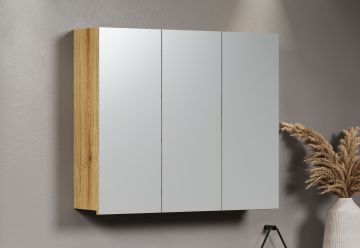 PureBliss – Armoire murale avec miroir en chêne Evoke mélaminé – L/H/P : 80 x 67 x 17 cm