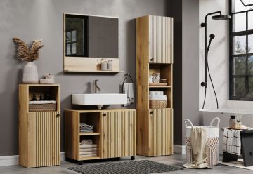PureBliss – Ensemble de meubles de salle de bain en chêne Evoke– L/H/P : 180 x 186 x 42 cm
