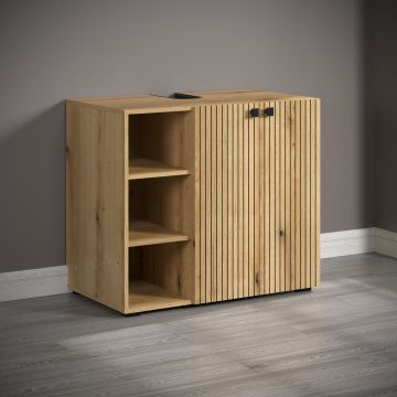 PureBliss – Onderkast voor wasbak 90cm in Evoke Eik – B/H/D: 90 x 79 x 53 cm