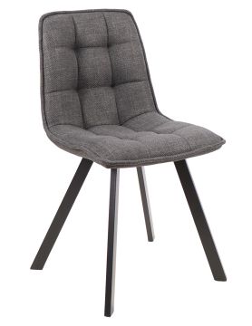 Eetkamerstoel S260 Eduard – stof antraciet – H87 x B47 x D57 cm