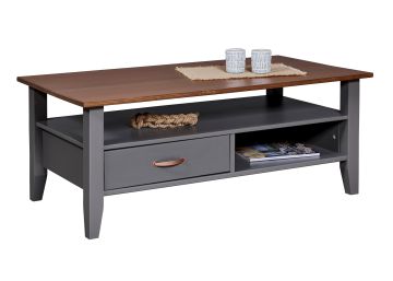 Salontafel Luzerna | 115 x 45 x 60 | Met lade en opbergplaats | Kleur: Grijs 
