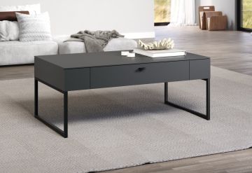 Table basse Trendteam Bellugi 110 cm avec tiroir - anthracite