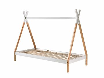 Auto- & themabed Kinderbed 90x200cm Tipi zonder hekje Wit 206x107 cm – stijlvol en praktisch