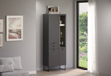 Trendteam Bellugi vitrinekast 70 cm - antraciet