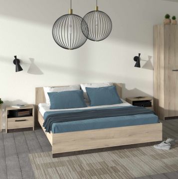 Bed WATSON – 180x200 cm – Eik Kronberg / Eik Waterford