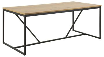 Eetkamertafel en stoelen Viborg eettafel 180x90 cm melamine matt wild oak Houtkleur 180x90 cm – stijlvol en praktisch