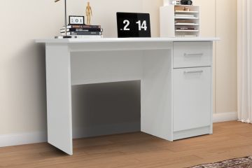 Bureau Milou met 1 lade en 1 deur - Wit