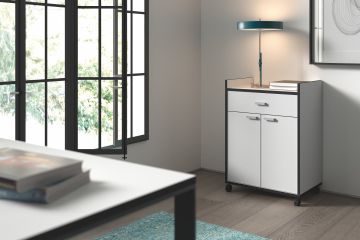 Cuisine bingo sonoma chêne  penderie 100cm 2 portes  verre