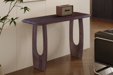 Consoletafel Braga – massief mangohout donkerbruin – 120 x 40 x 76 cm