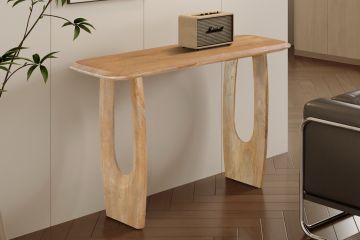 Consoletafel Braga – massief mangohout amandel – 120 x 40 x 76 cm