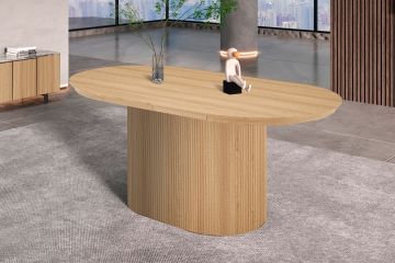 Uitschuifbare Eettafel Lagos 180-220 cm Ovaal Donkerbruin