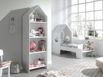 Kinder kledingkast casami boekenkast Wit 58x37 cm – stijlvol en praktisch