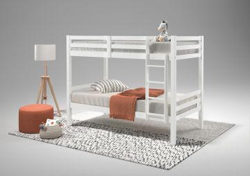 stapelbed Marfill in massief grenen: wit