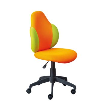 Bureaustoel Bureaustoel met wielen JESSI Oranje en Groen Ademende Mesh Stof Oranje 56x52 cm – stijlvol en praktisch