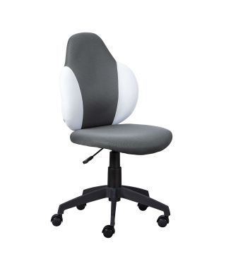 Bureaustoel bureaustoel JESSI grijs-wit in ademende mesh stof Grijs 56x52 cm – stijlvol en praktisch
