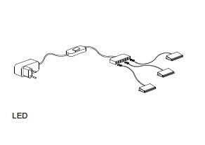 3 x ledclips voor glasbladen