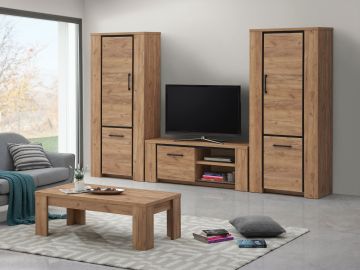 tv wand ELITE hier samen-tv kast met 2 x kolom volle deur