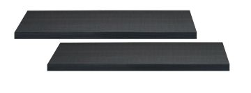 Muurplank Eclips set van 2 muurplanken in zwart eiken wit-grijs 22x105 cm – stijlvol en praktisch