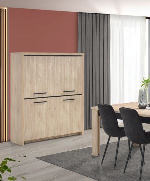 Barkast Esprit in bleke eik 120x162x45cm