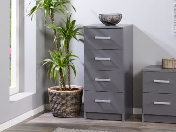 Interlink Elenzio ladekast - 4 lades - Grafietgrijs - 42 x 40 x 92 cm