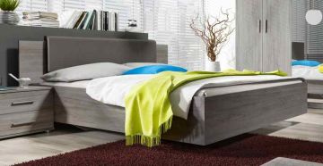 hedendaags bed 160 cm in grijze eik JULIETTE