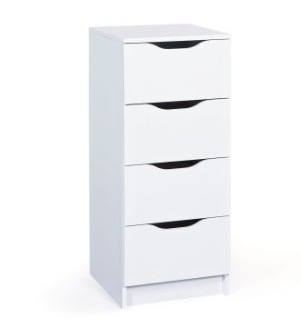 Commode Commode - ladekast Westphalen 4 wit Wit 40x41 cm – stijlvol en praktisch