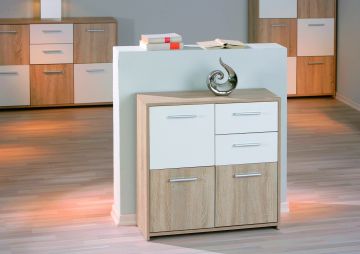 Commode Design wandkastje/commode Eboli Houtkleur 30x77 cm – stijlvol en praktisch
